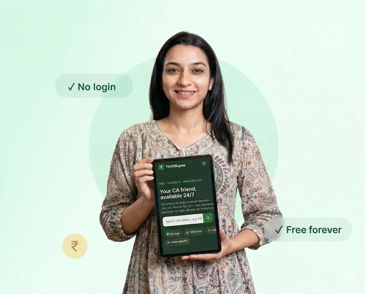 Indian professional using ThriftRupee financial calculators